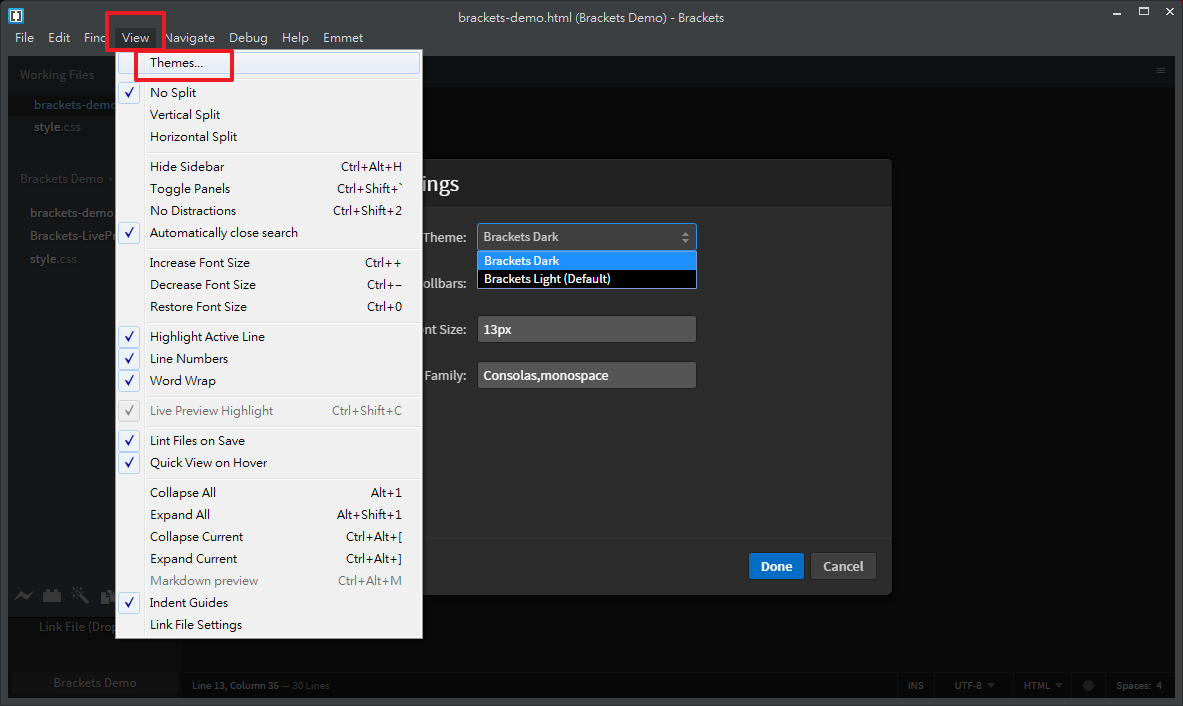 brackets live preivew