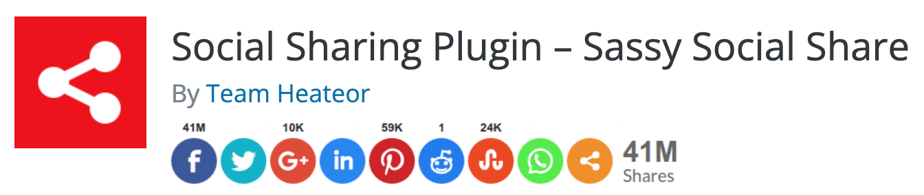 WP plugin: Sassy Social Share